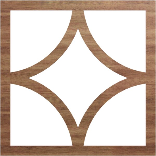 Ekena Millwork Statesman Wood Fretwork Pierced Ceiling Medallion, Walnut, 22"OD x 14 1/8"ID x 1/4"T CMWP22X22X0250STWA - main